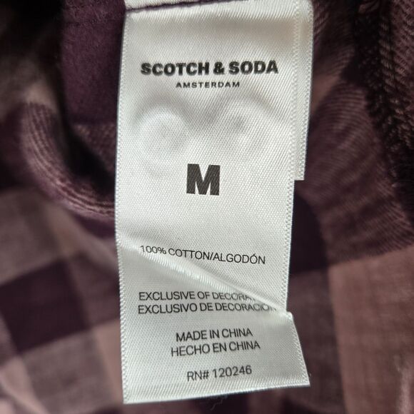 Scotch & Soda Women's Size Medium Red Flannel Button Up NWT - Picture 3 of 7